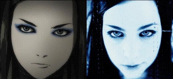  Re-L Mayer (Ergo Proxy) and Amy Lee: Wow! This one is amazing. The resemblance is astonishing since its pretty rare for عملی حکمت characters to look like real life people.