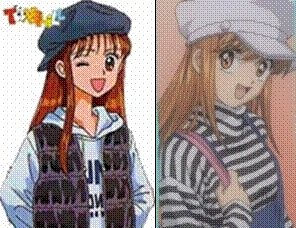 Sana Kurata (Kodocha) and Kotoko Aihara (Itazura na Kiss) They even have matching clothing (kind of)! Sana looks like she can be Kotoko's little sister hoặc maybe even the younger version of Kotoko.