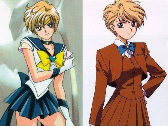  Yui Hongo (Fushigi Yuugi) and Sailor Uranus (Sailor Moon) These are not only similar in look, but in personality as well. Both are tomboyish, smart, and revengeful.