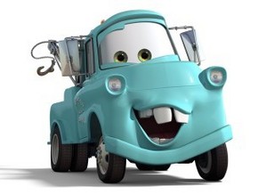  Mater when he was a younger baby blue Tow Truck