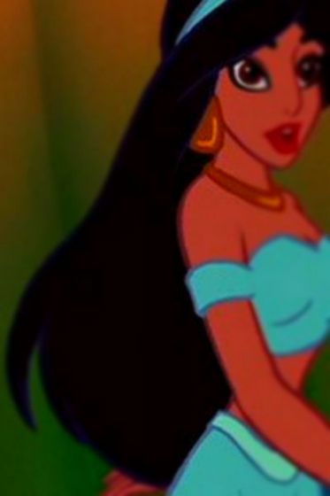 Jasmine with hair down.