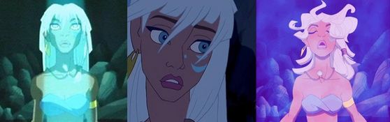 10: Kida, this girl is beautiful and its sad that most people don't agree. She's an awesome heroine she fights, speaks any language, and is the princess of Atlantis! She is awesome. In addition, she fell in Любовь with the nerd and that's so cute!