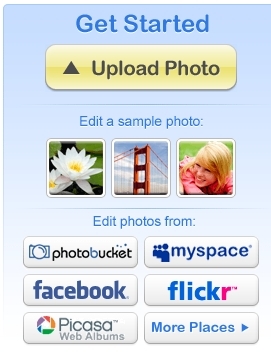  Here's the beginning of Fotoflexer, just click muat naik