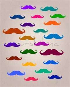 colorful mustaches