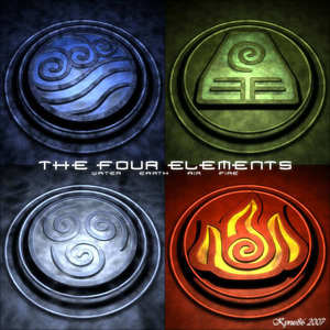  The Four Elements; Water, Earth, Air and fuoco