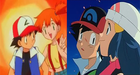 Pokeshipping (Ash & Misty) and Pearlshipping (Ash & Dawn)
