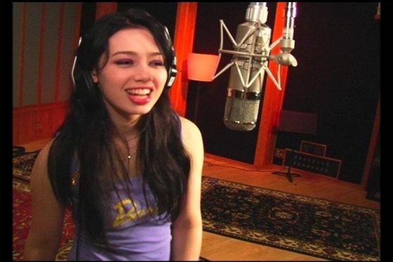  Skye Sweetnam in the recording take of "This is Me"