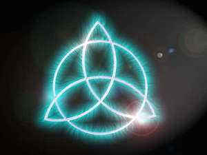  A holographic picture appeared in the air. It showed a symbol of three interlocking circles in the form of a triangle.