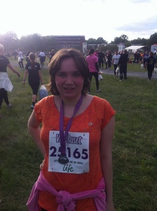  Me after I had ranned a 5K race, I did it in 26 minutes!