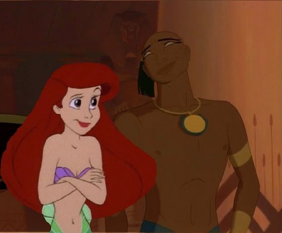 Ramses teases Ariel by calling her his "princess"