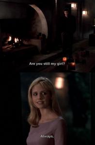 Day 8: A BA moment you love for Angel - The line Angel uses when they says to Buffy 'Your Still My Gi