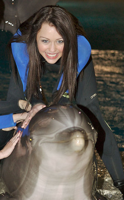 Miley with Dolphin.Mine..