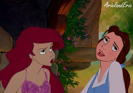 My entry. I hate Belle so naturally she had to fight with my favorite princess- Ariel!