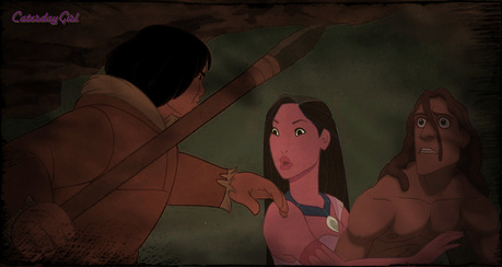  Kenai is really mad at Tarzan for taking his girl.