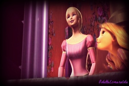  Both Rapunzel's are looking out at a life they want.