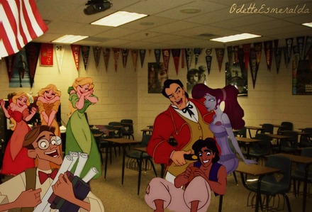  Mine :) Bimbette's are cheerleaders, Gaston and Meg are the flirts, Milo is the nerd and Al is the on