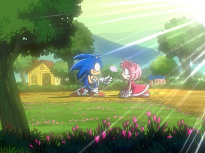 sonamy, why I think sonic loves amy, well we all know that sonic doesn't like water right? Well amy a