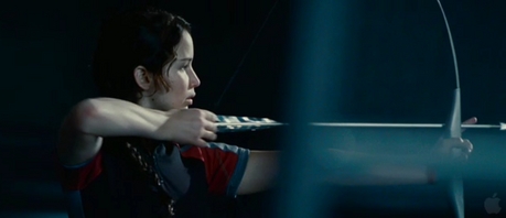 Katniss Everdeen training for the games