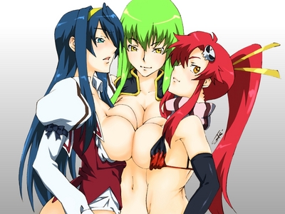  Here's a very sexy پیپر وال The characters are from left to right: Chikane from Kannzuki no miko,CC