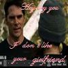 Aaron Hotchner with that little b***h Beth from Criminal Minds 7x10.  Text says "Hey, hey you, you I 