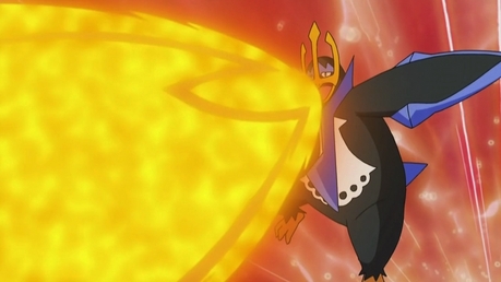 i think hyper beam is the strongest move, but I'm not sure.  oh and here's a pic of Empoleon using hy