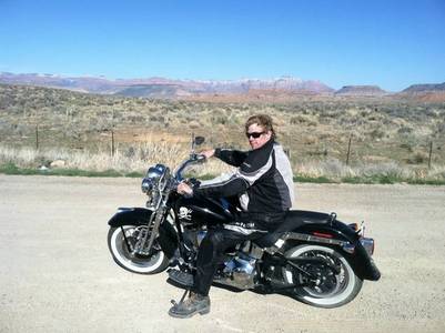  I am infected! Now I gotta save up for my own! Its a 2005 HD Springer Softail that belongs to my dad,