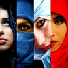 2) Split - Four Arab Women in Hijab