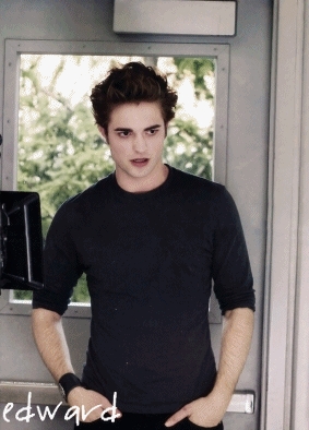  Hot! Edward entering the school cafeteria in Twilight?