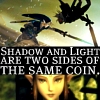 AC #1 - Link V Shadow Link, with Zelda quote.  Twilight Princess/Ocarina of Time