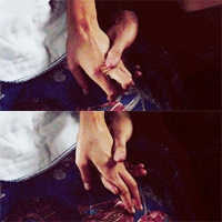  Touch - Damon & Elena holding hands while lying in giường together.