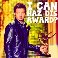  2. Award {Jeremy was presenting this award to someone else, but he looks like he really wanted it for