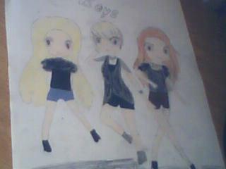  oh Leen your drawing is so nice Here Hyo Sunny and Soo in The Boys