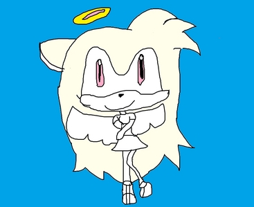  Name: エンジェル Age: 16 Species: hedgehog ange; personality: kind weapons: エンジェル wings and エンジェル wand