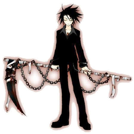 You mean this this -shows lover that my arms are chain to my scythe and gets a bit mad about how perv
