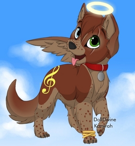  yay! now anda can request kitten and anak anjing, anjing version of your oc! here's a puppy!: