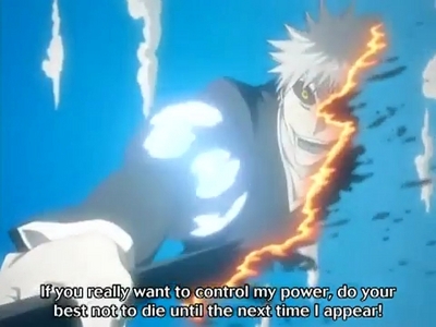 '' slices the body '' Evil zangetsu: oh here a warning for you zane ( read pic subtitle)