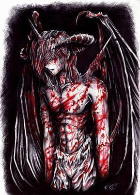Ripcore: GET BACK ALL OF YOU. -his body changes as his curse mark glows, some of mizuki's demonic cha