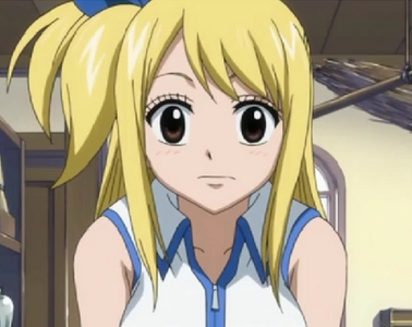 L- Lucy Heartfilia from Fairy Tail.