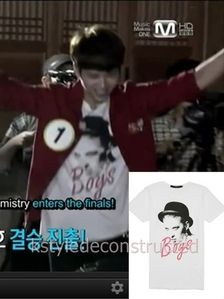  5.Infinite's Woohyun FROM RANKING KING EP 2 TOP: JOYRICH BOYS AND GIRLS TEE IN OFF WHITE