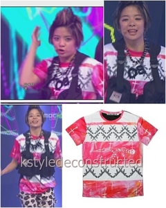  3.F(x)'s Amber From Electric Shock musique Core performance 120623 TOP: KYE par KATHLEEN KYE TEE 003