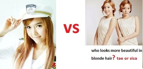 2- who look prettier in blonde hair ?sica or tae 