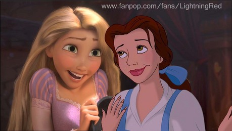 Belle, my no 1 favorite, and Rapunzel my no.10. 

Give me a crossover of your most favorite Disney Pr