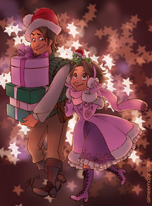 this one? Tangled Christmas shopping :)
Now find me a picture of a disney princess laughing 
