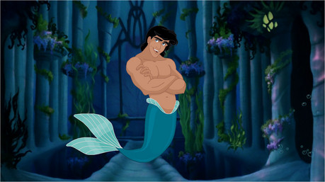 Wow...he is HOT as a merman! Find a pic of Aladdin as a merman with Ariel (as a mermaid).