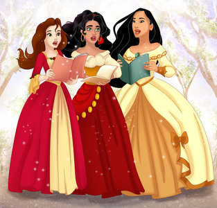  here anda go! now find a picture of belle with a different hair color.