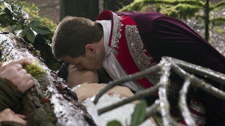This compares to the scene in Disney's Snow White where the Prince kisses Snow.

Find your favorite