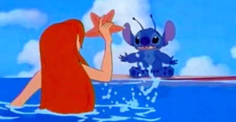 did you want both stich and ariel in the frame? oh well if this is right can someone please find a cr