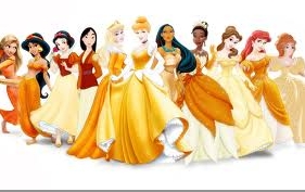 Here ya go! Find the pic where each of the disney princesses dresses are a different color of the rai