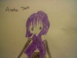 Vocaloid Name:Arata Taro 
Gender:Female
Age:17
Number:076
Hair Color and Style:Spikey violet hair tha