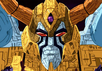 Unicron, specifically from the Unicron Trilogy of Transformers anime. Even after he died, he was STIL